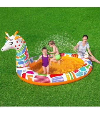 Bestway 266 x 157 cm Oval Şişme Havuz Çok Renkli