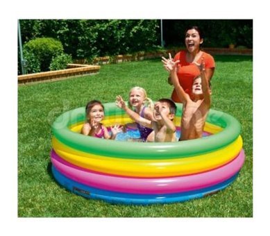 Bestway 157 x 157 cm Yuvarlak Aile Boyu Şişme Havuz Çok Renkli