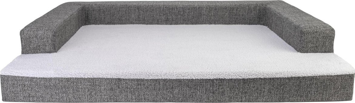 Pet Comfort Gloria Sofa Ortopedik Yıkanabilir Büyük Irk İç Mekan Köpek Yatağı Beyaz-Gri