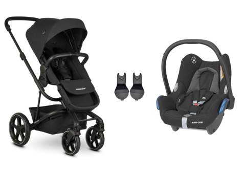 Easywalker Harvey 3 Premium Çift Yönlü Katlanabilir 360 Derece Dönen Tam Yatar Travel Sistem Bebek Arabası Siyah
