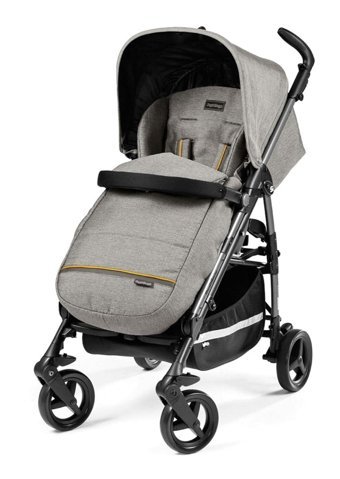Peg Perego Si Katlanabilir Tek Elle Kapanan 360 Derece Dönen Tam Yatar Kabin Tipi Puset Bebek Arabası Gri