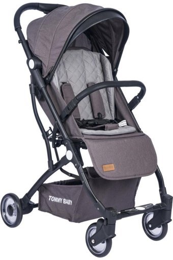 TommyBaby Black Golf Katlanabilir 360 Derece Dönen Tam Yatar Kabin Tipi Puset Bebek Arabası Antrasit