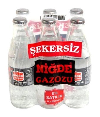 Niğde Şekersiz Sade Şişe Gazoz 6 Adet 250 ml