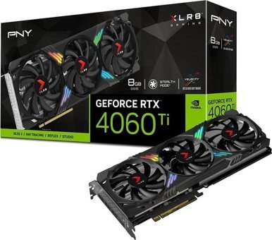 PNY Verto Epic-X RTX 4060 Tİ 8 GB GDDR6 PCI-Express 4.0 DirectX 12 Ultimate 3 Fanlı 128 Bit Masaüstü NVIDIA Ekran Kartı