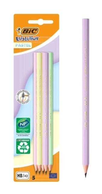Bic Evolution Bliser 5'li Mercanlı Yuvarlak Siyah HB Kurşun Kalem Seti