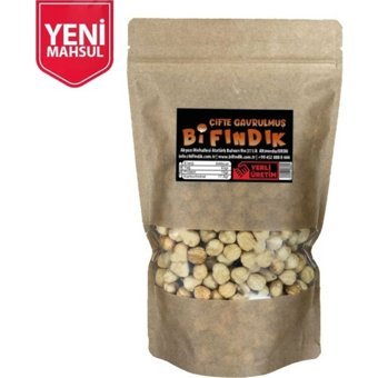 Bi Fındık Çifte Kavrulmuş Tuzsuz Organik Tane Ordu Fındık İçi 500 gr