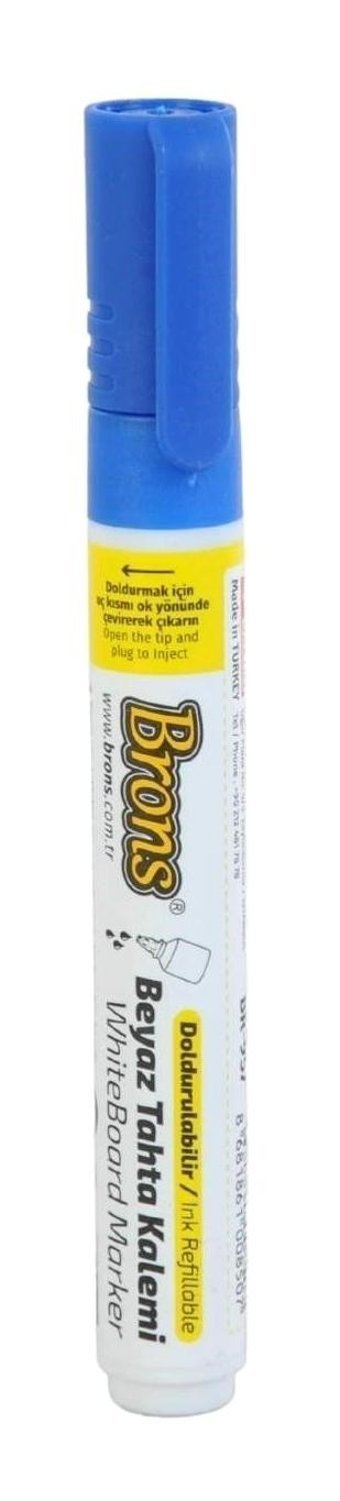 Brons Br-9510 Doldurulabilir Silinebilir Mavi Tahta Kalemi