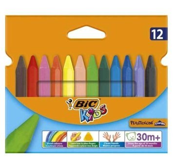 Bic Kids Üçgen Silinebilir 12'li Mum Pastel Boya