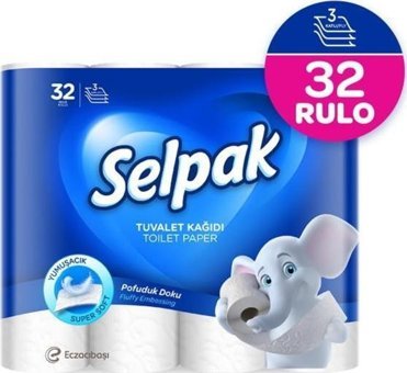 Selpak 3 Katlı 32'li Rulo Tuvalet Kağıdı