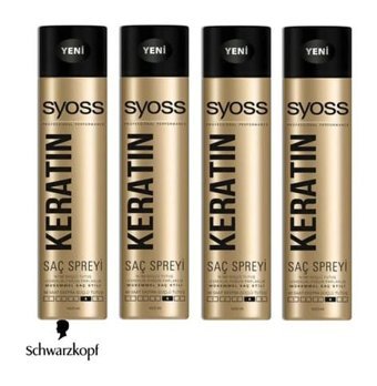 Syoss Dolgunlaştırıcı/Hacim Islak Görünüm Keratinli Orta Saç Spreyi 4x400 ml