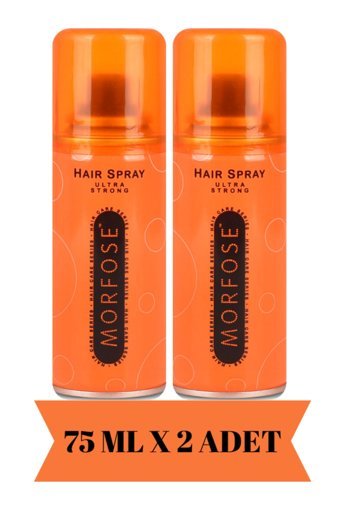 Morfose Ultra Strong Seyahat Boy Dolgunlaştırıcı/Hacim Islak Görünüm Keratinli Ekstra Güçlü Saç Spreyi 2x75 ml