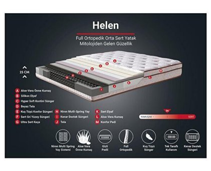 Niron Helen 180x200 cm Başlıklı Yataklı Sandıklı Çift Kişilik Baza Kahverengi