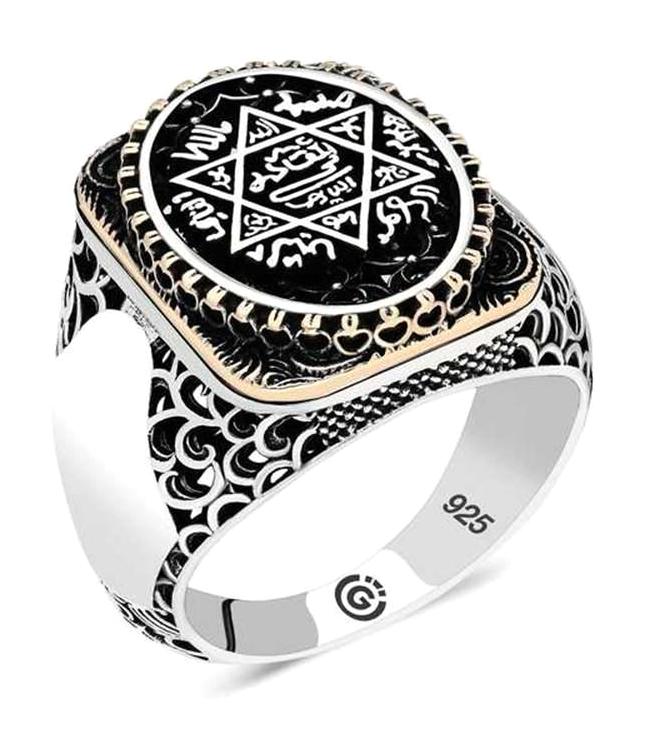 Gumush Ayarlanabilir 925 Ayar Oval Gümüş Yüzük