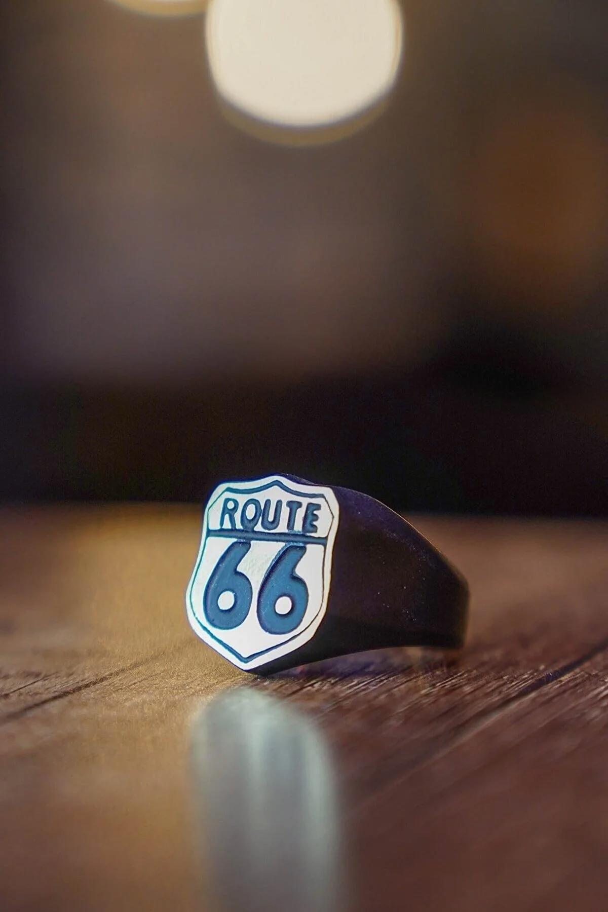 The Collection Ayarlanabilir 925 Ayar Route 66 Gümüş Yüzük