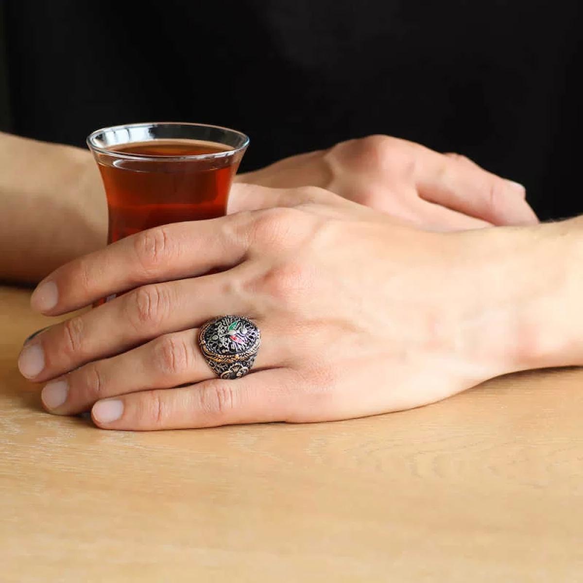 İpek Silver 925 Ayar Osmanlı Gümüş Yüzük