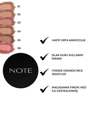 Note No:05 Mocha Taste Işıltılı Baked Toz Allık