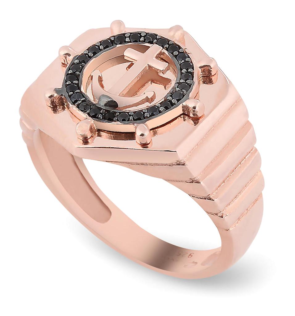 Chavin Jewelry Siyah Zirkon Taşlı Gümüş Yüzük