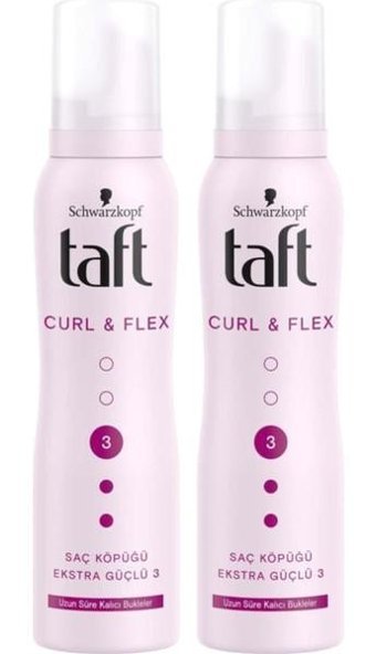 Schwarzkopf Taft Bukle Belirginleştici No:3 Normal Saçlar İçin Şekillendirici Hacim Veren Saç Köpüğü 2x150 ml