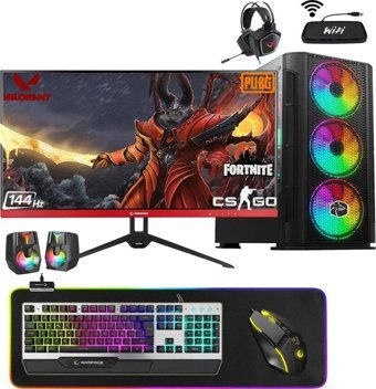Zeiron Sirius X32 Harici GeForce GTX 1050 Tİ Intel Core i5 3470 16 GB Ram 512 GB SSD Tower FreeDos 24 inç Monitörlü Masaüstü Oyuncu Bilgisayarı