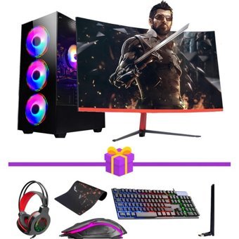Ramtech FF542 Harici GeForce RTX 3050 Intel Core i7 10700F 16 GB Ram 1 TB HDD Tower FreeDos 23.6 inç Monitörlü Masaüstü Oyuncu Bilgisayarı