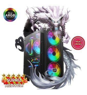 Biggamex TX20 Harici Radeon RX 550 AMD Ryzen 5 3600 16 GB Ram DDR4 512 GB SSD Tower Windows 11 Pro Masaüstü Oyuncu Bilgisayarı