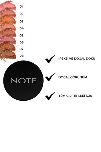 Note Luminous Silk Compact No:04 Soft Peach Mat Toz Allık Paleti