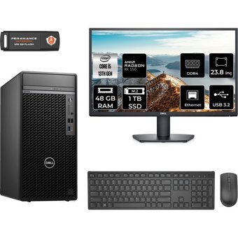 Dell Optiplex 7010MT N010O7010MTUMNT1343 Harici Radeon RX 550 Intel Core i5 13500 48 GB Ram 1 TB SSD Tower FreeDos 23.8 inç Monitörlü Masaüstü Oyuncu Bilgisayarı + PER4 BELLEK