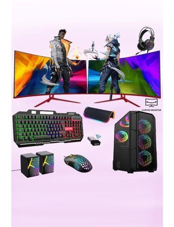 Xaser XSR321 Harici Radeon RX 580 Intel Core i5 6400 16 GB Ram 256 GB SSD Tower FreeDos 24 inç Monitörlü Masaüstü Oyuncu Bilgisayarı