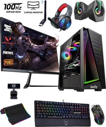 Izoly Obelisk Harici Radeon RX 580 Intel Core i5 10400F 16 GB Ram 512 GB SSD Tower FreeDos Masaüstü Oyuncu Bilgisayarı