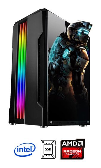 Ramtech Full Force FF317 Harici Radeon RX 580 Intel Core i5 4590 16 GB Ram 256 GB SSD Tower FreeDos Masaüstü Oyuncu Bilgisayarı