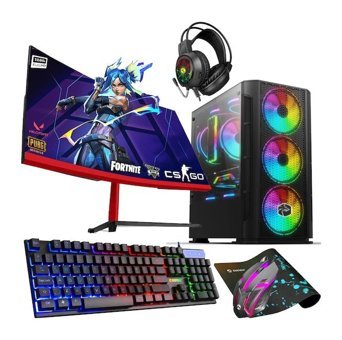 Biggamex BGX07 Harici Radeon RX 550 Intel Core i5 10400F 16 GB Ram 256 GB SSD Tower FreeDos 24 inç Monitörlü Masaüstü Oyuncu Bilgisayarı
