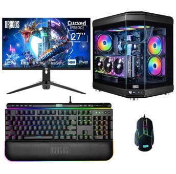 Dragos DRX6507 Harici GeForce RTX 4090 Intel Core i7 14700KF 32 GB Ram DDR5 2 TB SSD Tower FreeDos 27 inç Monitörlü Masaüstü Oyuncu Bilgisayarı
