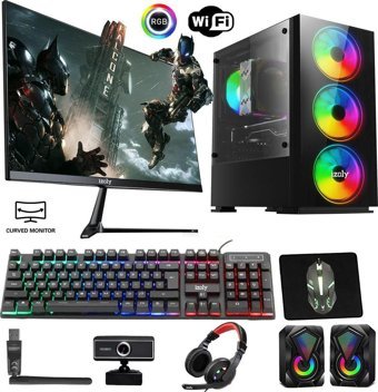 Izoly Legend Harici Radeon RX 550 Intel Core i3 10100F 16 GB Ram DDR5 256 GB SSD Tower FreeDos 24 inç Monitörlü Masaüstü Oyuncu Bilgisayarı