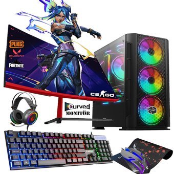 Zeiron TSX10 Harici Radeon RX 580 Intel Core i5 3470 16 GB Ram 256 GB + 1 TB SSD Tower FreeDos 23.8 inç Monitörlü Masaüstü Oyuncu Bilgisayarı