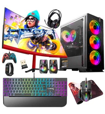 Turbox TX5108 Harici Radeon RX 580 Intel Core i7 6700 16 GB Ram GDDR5 512 GB SSD Tower FreeDos 23.6 inç Monitörlü Masaüstü Oyuncu Bilgisayarı