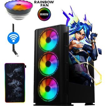 Ramtech Delicious X10 Harici Radeon RX 580 Intel Core i5 12400F 32 GB Ram 1 TB SSD Tower FreeDos Masaüstü Oyuncu Bilgisayarı
