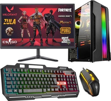 Zeiron Vulcan Lite X20 Dahili Intel HD Graphics 2500 Intel Core i5 3470 8 GB Ram 128 + 500 GB SSD Tower FreeDos 18.5 inç Monitörlü Masaüstü Oyuncu Bilgisayarı