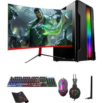 Ramtech Gaming RG505-021 Harici GeForce GT 740 AMD Ryzen 5 5500 16 GB Ram 256 GB SSD Tower FreeDos 23.6 inç Monitörlü Masaüstü Oyuncu Bilgisayarı