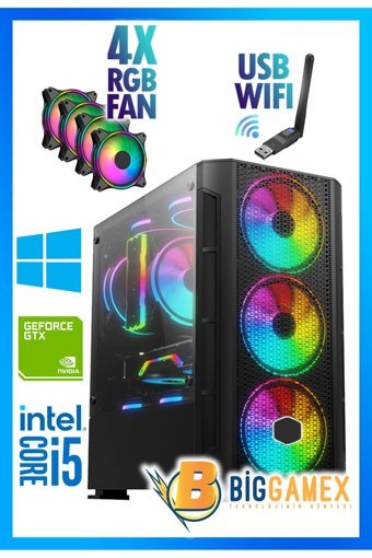 Biggamex CK30 Harici GeForce GTX 1050 Tİ Intel Core i5 12400F 16 GB Ram 1 TB SSD Tower FreeDos Masaüstü Oyuncu Bilgisayarı