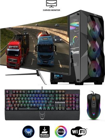 Izoly Mareep Harici GeForce RTX 2060 Super Intel Core i5 12400F 16 GB Ram 512 GB SSD Tower FreeDos 27 inç Monitörlü Masaüstü Oyuncu Bilgisayarı