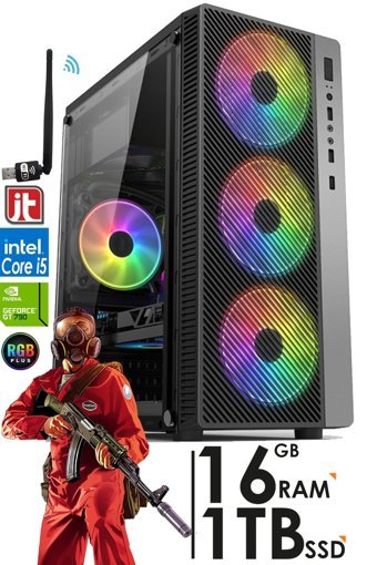 Jetucuzal G388 Harici GeForce GT 730 Intel Core i5 2400 16 GB Ram 1 TB SSD Tower FreeDos Masaüstü Oyuncu Bilgisayarı