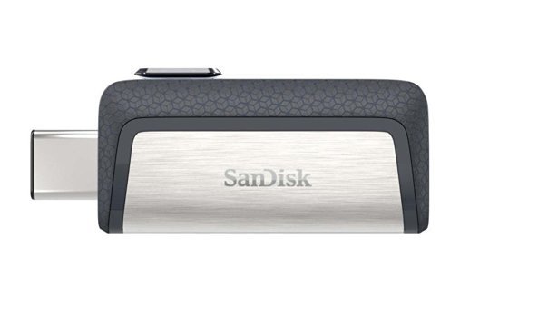 Sandisk Ultra Dual Drive Sdddc2-064G-G46 Çift Taraflı USB 3.1 Usb Type-C 64 GB Flash Bellek Siyah Gümüş