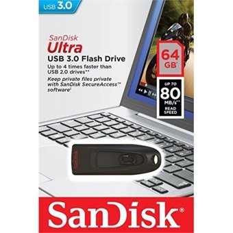 Sandisk Ultra Sdcz48-064G-U46 Şifreli USB 3.0 Usb Type-A 64 GB Flash Bellek Siyah