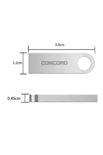 Concord Mini USB 3.0 Usb Type-A 128 GB Flash Bellek Gümüş