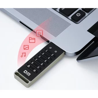 Dm FD063 Şifreli USB 3.2 Usb Type-A 128 GB Flash Bellek Siyah