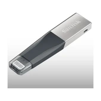 Sandisk IXpand Mini Sdıx40N-256G-Gn6Ne Mini Çift Taraflı USB 3.1 Lightning 256 GB Flash Bellek Gri