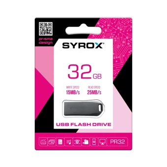 Syrox PR32 Prisma Design USB 2.0 Usb Type-A 32 GB Flash Bellek Siyah