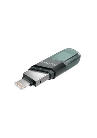 Sandisk IXpand Flip Sdıx90N-064G-Gn6Nn Çift Taraflı USB 3.0 Lightning - Type-A 64 GB Flash Bellek Gümüş