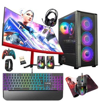 Turbox TX5114 Harici GeForce GTX 1660 Tİ Intel Core i7 6700 16 GB Ram 512 GB SSD Tower FreeDos 23.6 inç Monitörlü Masaüstü Oyuncu Bilgisayarı