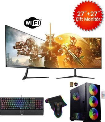 Izoly Mask X Harici GeForce RTX 4060 Intel Core i5 12400F 32 GB Ram 512 + 256 GB SSD Tower FreeDos 27 inç Monitörlü Masaüstü Oyuncu Bilgisayarı
